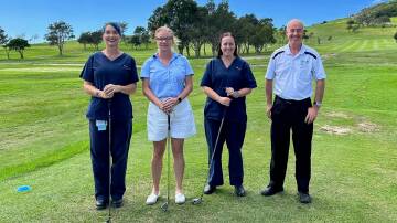 Midwife Margaret Binskin, Crescent Head Country Club Director Philippa Burke, Midwifery
Educator Broni Brenton, and Club Secretary Manager Colan Ryan. Picture supplied