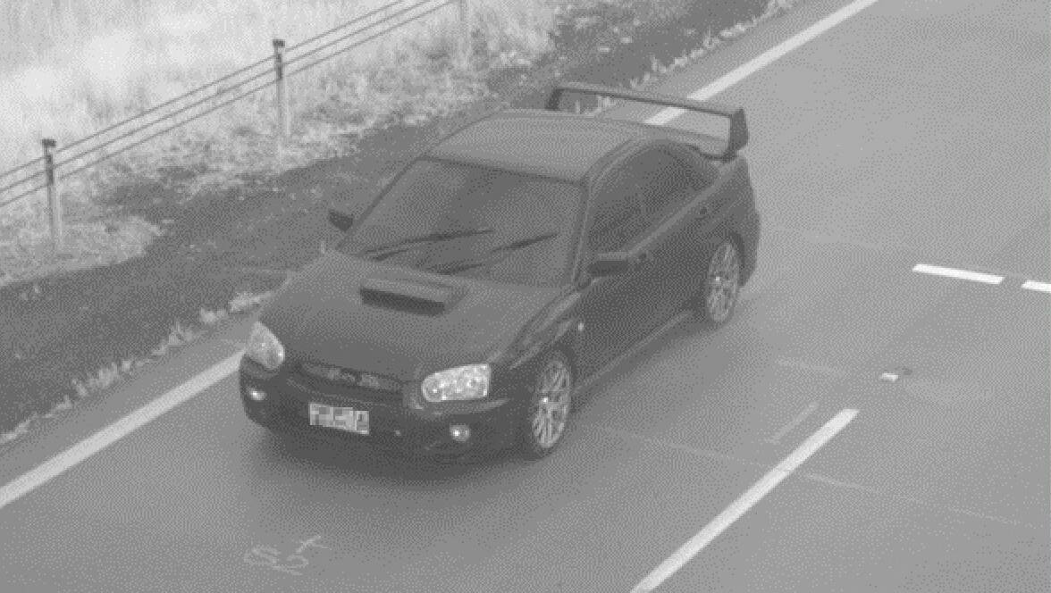 Police investigating a shooting north of Kempsey are trying to locate this Subaru. Picture supplied by NSW Police