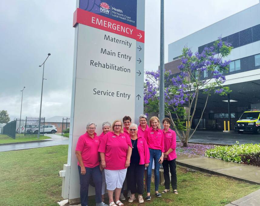 Celebrating the announcement of select cancer treatments starting in Kempsey next year are Lilli Pilli Ladies (back) Lyn Gleeson, Jeanie Williamson, Marilyn Horner, Judy Saul, (front) Stephanie Scott, Robyn Mainey, Debra Henry and Michelle Wilcox. Picture suppplied Lilli Pilli Ladies