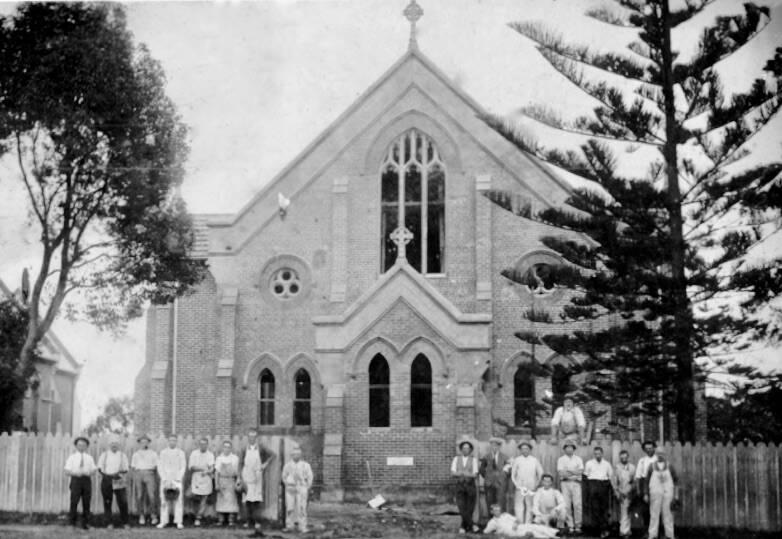 Painters and plasterers applied the finishing touches to the Church in June 1922. Photo: Supplied