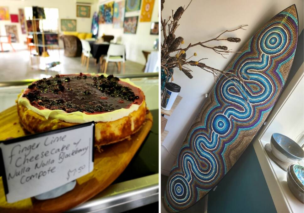 he Yapang-Ya Cafe & Art Gallery provides food that uses native Australian ingredients and displays artwork from local artists. Pictures supplied
