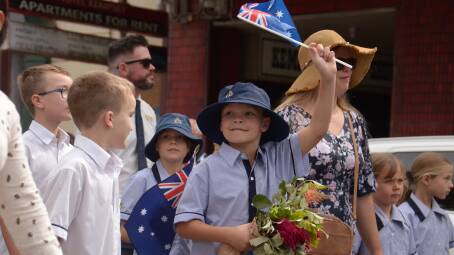 Hundreds lined the streets of Kempsey as students, members of the community and ex-service men and women took part in the Anzac Day march. Picture by Emily Walker