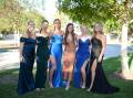 Eva Milner, Ella O'Neill, Alice Sutherland, Grace Warren, Elise Spokes and Samantha Brenton at the St Paul's College Year 12 formal. Picture by Jaspa Photography