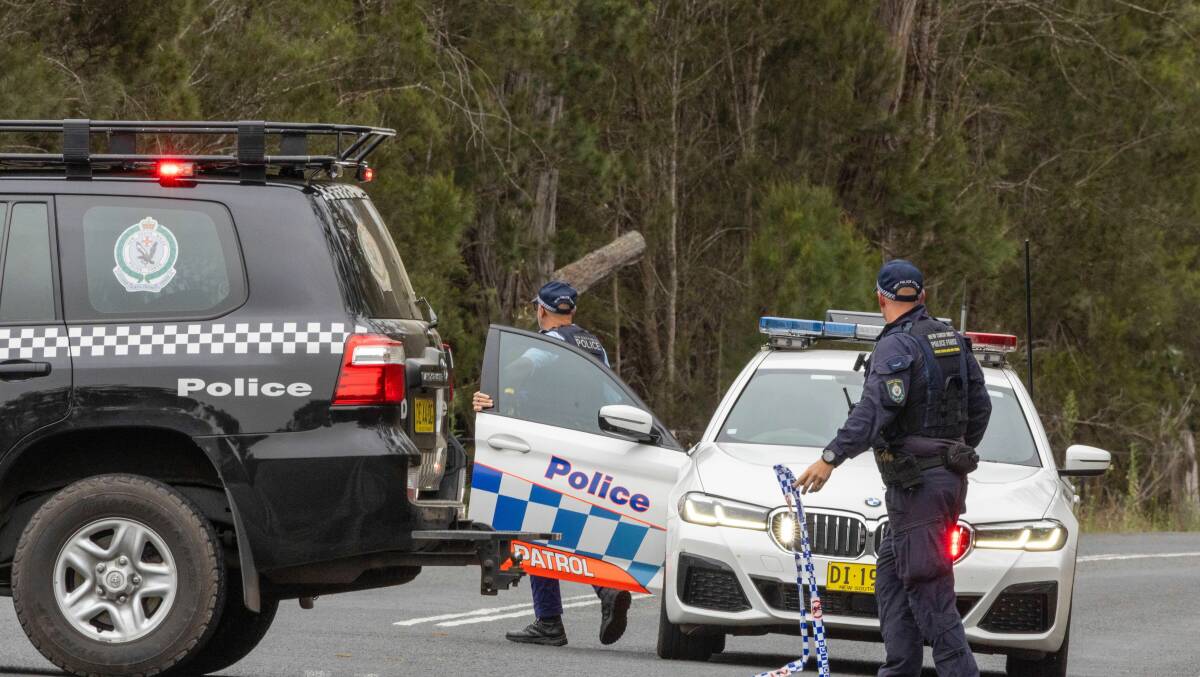 Police at Bungonia crime scene. Picture by Gary Ramage