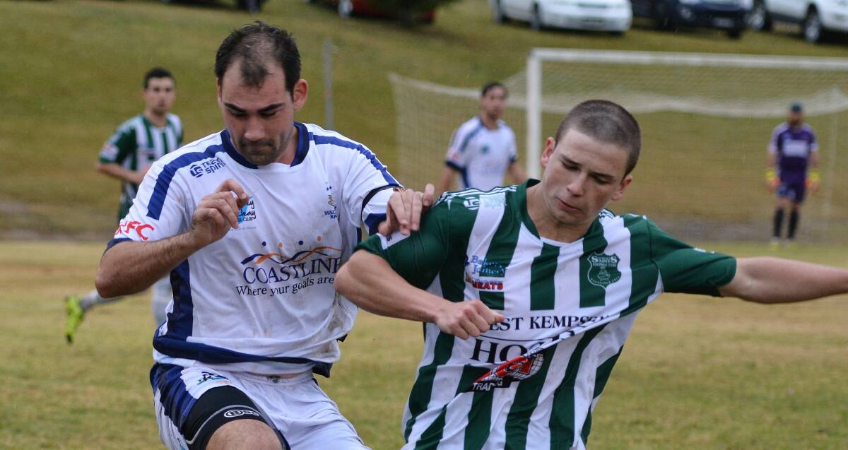 Elbows up: It will be the usual hard fought local derby between the Kempsey Saints and the Macleay Valley Rangers at Eden St tomorrow