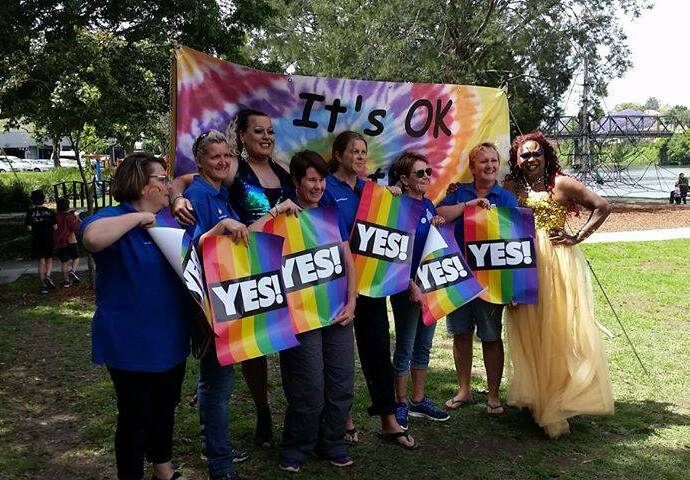 IT'S OK ON THE MACLEAY: Hayley Hoskins from Baylin's Gift and Kempsey's Dreamtime Divas will march proudly at this year's Sydney Gay and Lesbian Mardi Gras. They will be joined by friends of Baylin and other young Macleay people who wish to show their support.