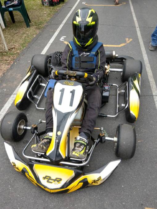 FAST LANE: Unbeaten in the Dave Hammet Memorial event, Kempsey sprint kart racer Koshua Kerin will now turn his attention to preparing for the National series.