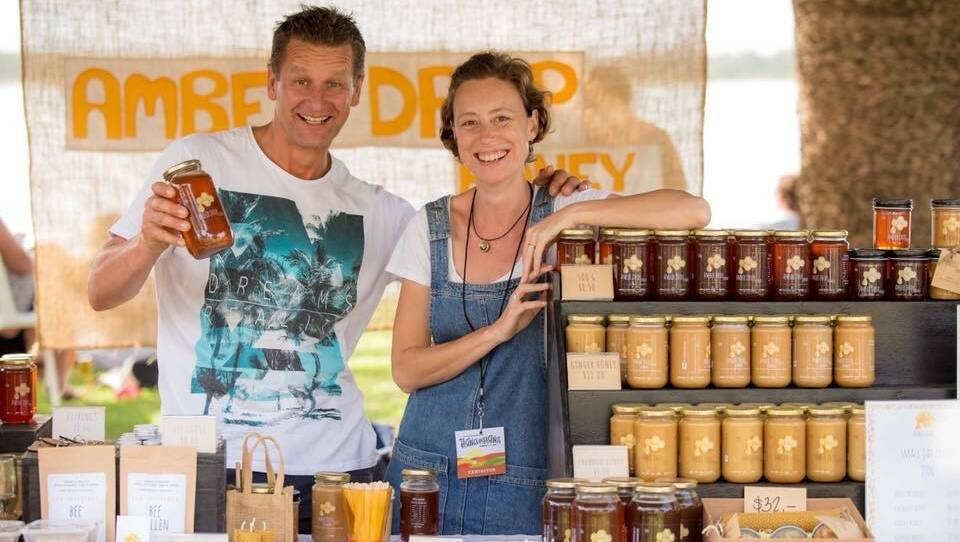 Producers Ana Martin and her partner Sven of Amber Drop Honey. Ana
will join Caitlin at the Fantastic Food and Drink tradeshow to display some
of her produce at the Macleay Valley Food Bowl exhibit