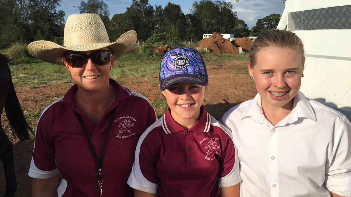 STAR PERFORMERS: Coach Lisa Crotty, Andi Kennedy and India Dowling of the Willawarrin Pony Club.