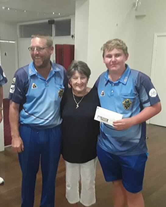 FATHER LIKE SON: Father and son duo Cody and Andrew Griffin beat a sizeable field to win the Howard/Burley Memorial Pairs lawn bowls tournament held at Kemsey Heights Bowling Club in early December.