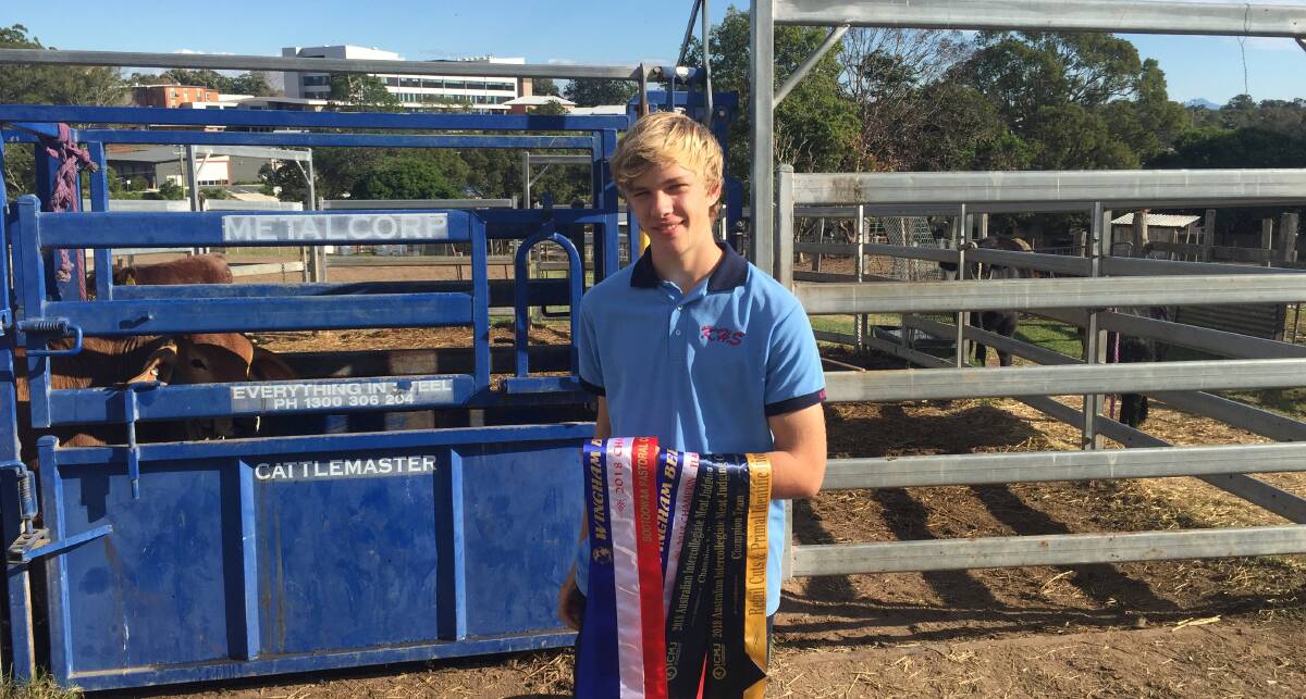 Kempsey High agricultural student Liam Schofield