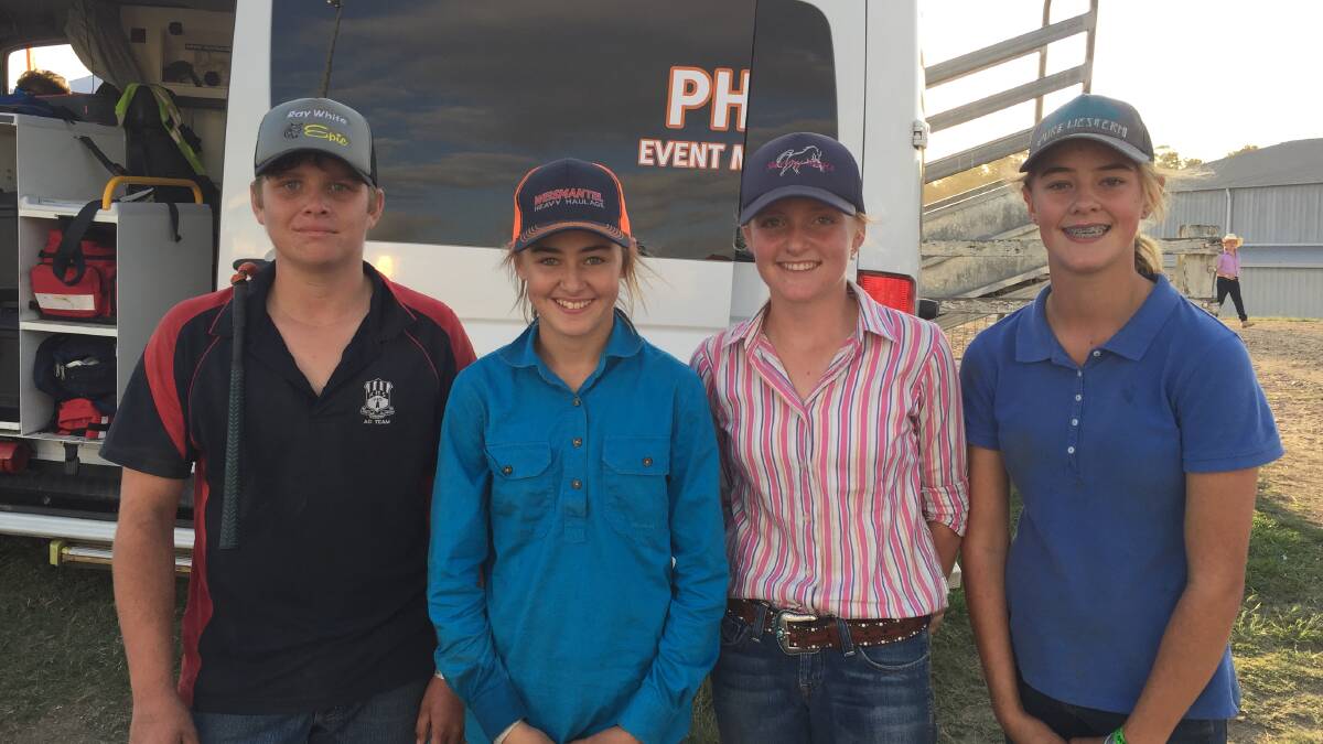 CHAMPIONS: Declan Dries, Freya Weismantel, Ellie Prior and Ruby Weismantel won the Young Farmers' Challenge at the 2018 Kempsey Show.