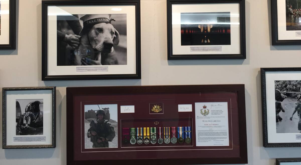 TOUCHING TRIBUTE: Proprietor of Thompson Health Care, Doug Thompson, said the ANZAC wall is way of showing respect not only to the nursing home residents but also to those that underwrite and continue to protect our freedoms.