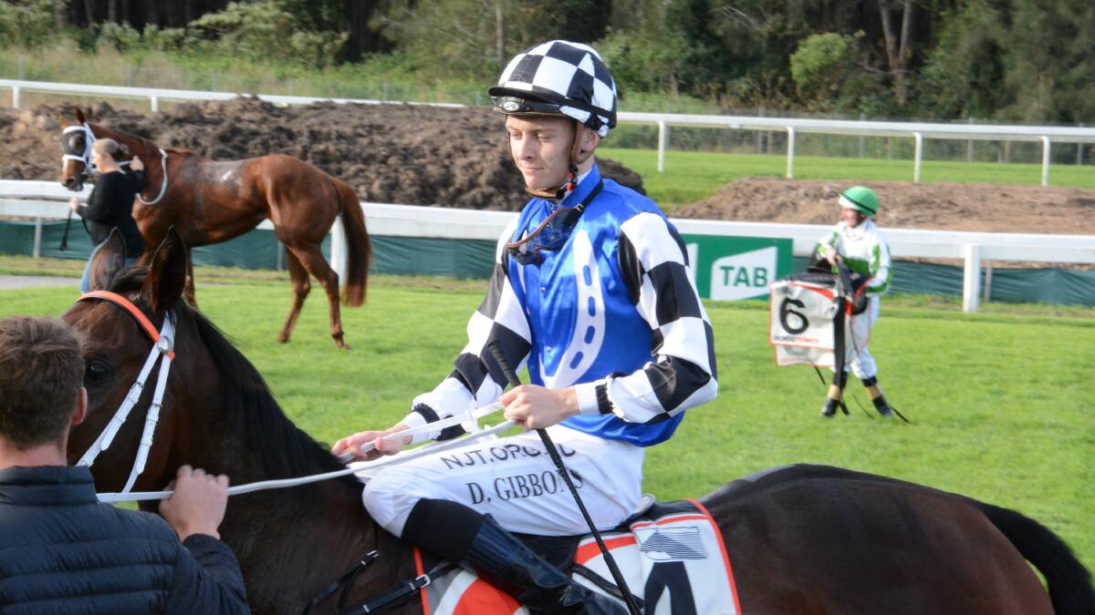 Dylan Gibbons after one of his three winning rides at the Manning Valley Race Club meeting on Monday.