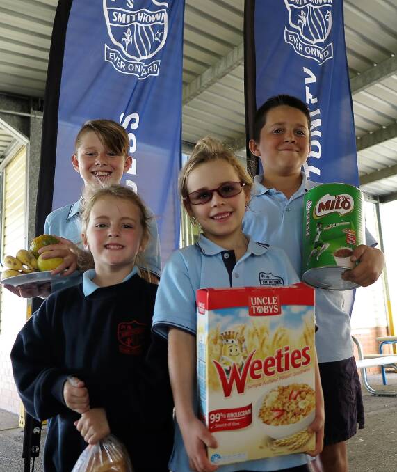 Smithtown Public School students (l-r) Jye William, Kirby Paterson, Piper Kennedy and Tyrel Dufty-Delaney know the value of a good breakfast to start the school day