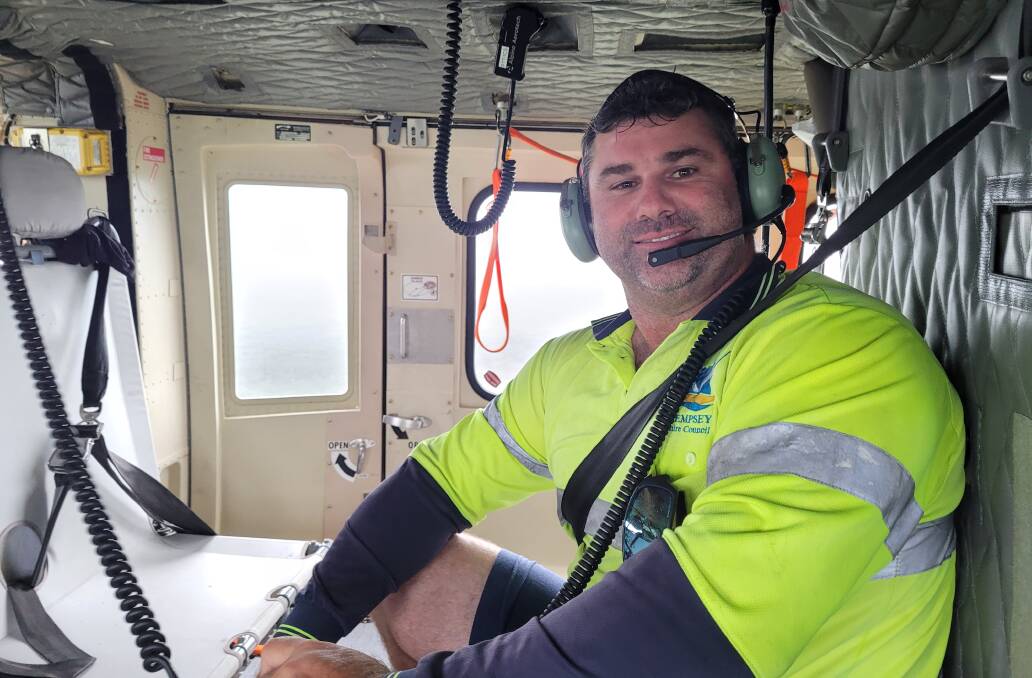 From the air Dan Powick saw first-hand the destruction and devastation for the
community