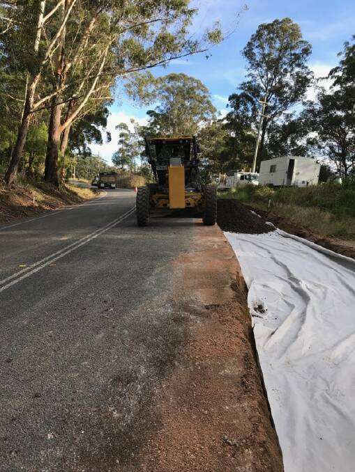 Councils infrastructure team working on Crescent Head Rd