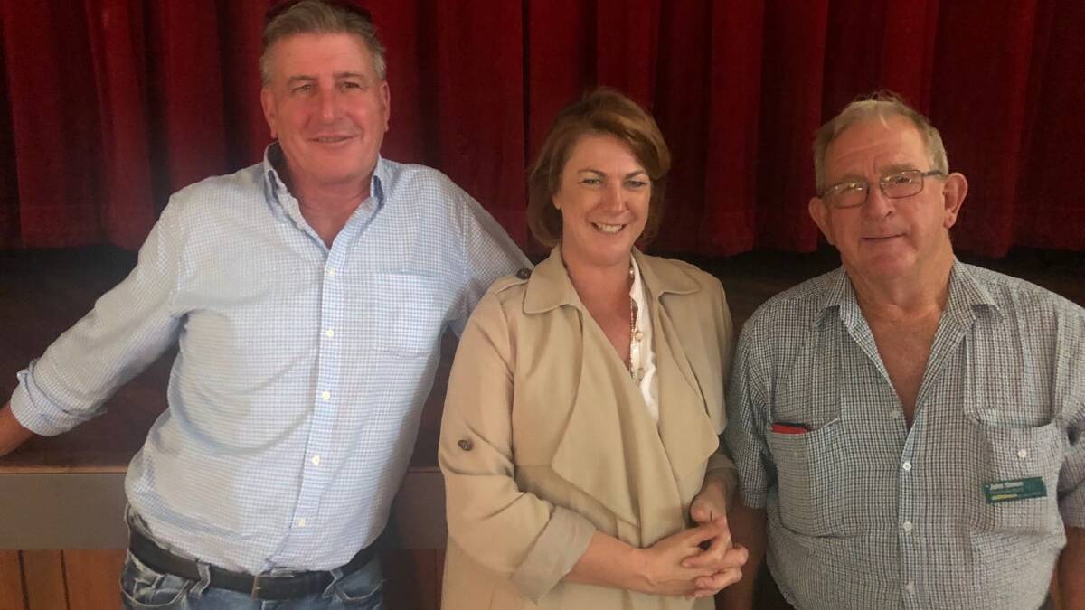 Warren and Melinda Pavey with clectorate council chair, John Simon
from Gladstone