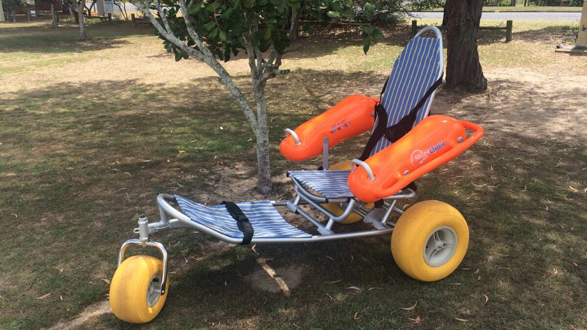 Bellingen Shire Council's Beach Wheelchair available at NCHP North Beach