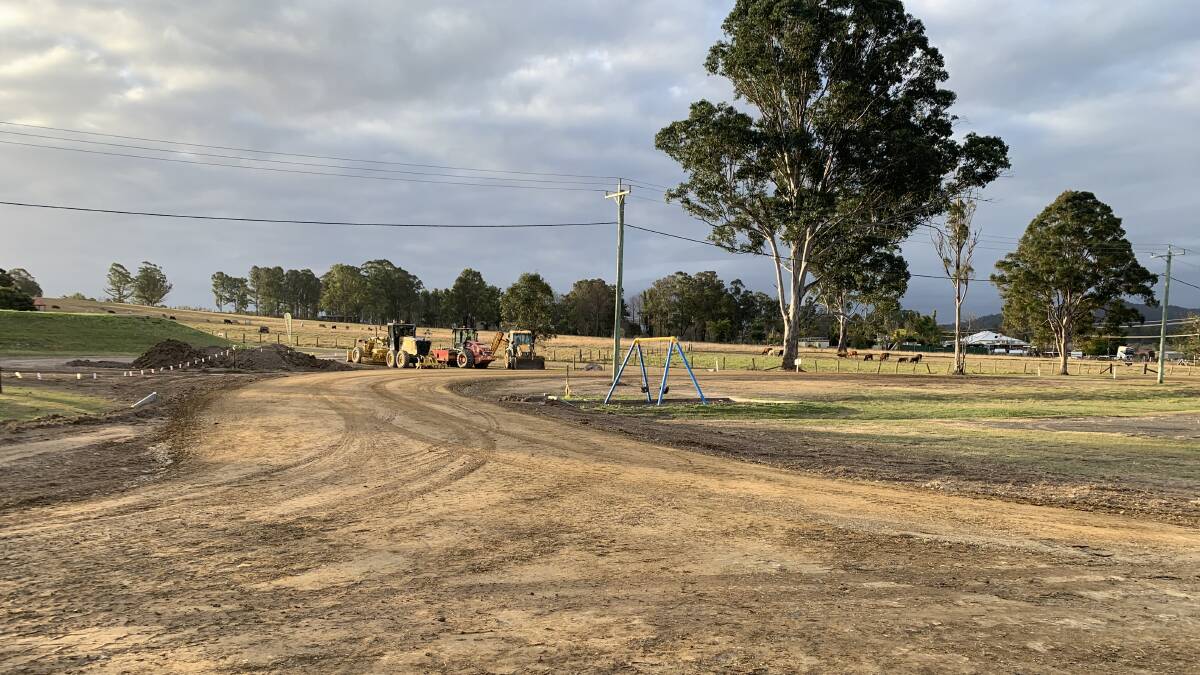 Construction of the road into the Willawarrin Showground area is nearing completion