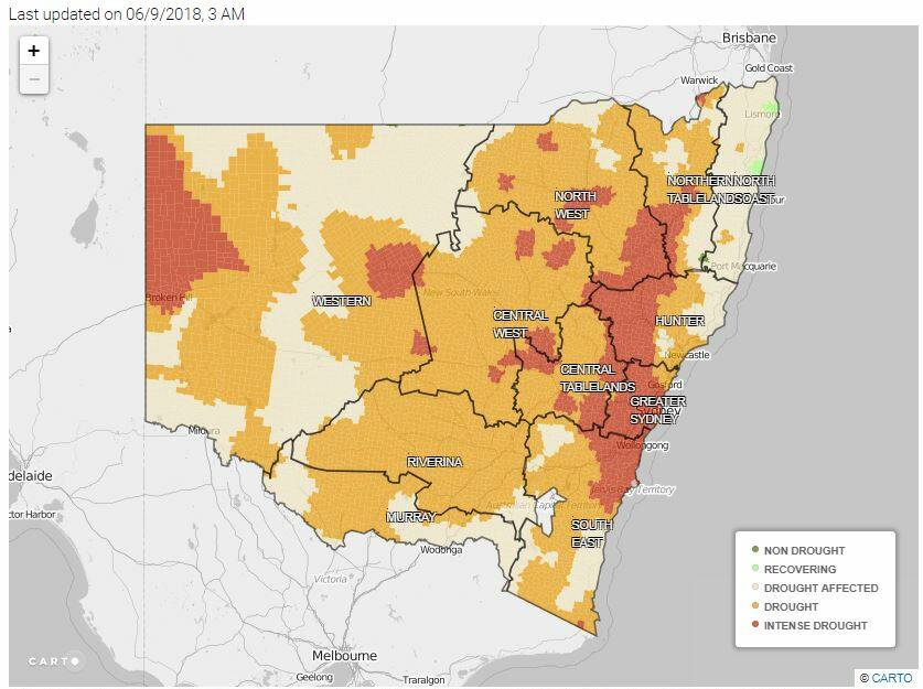 Nambucca, Bellingen drought affected, parts of Kempsey in drought | map