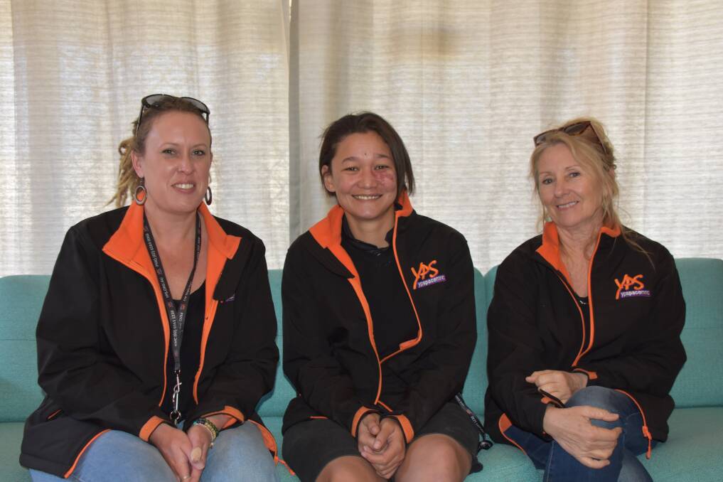 YP Space Kempsey case workers Alicia Gordon (left) and Julie Priestley (right), and youth social inclusion and development worker Ramona Marsters. Photo: Christian Knight