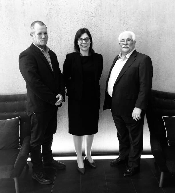 RDA Mid North Coast Innovation and Media manager Russell Pell, director Kerry Grace and chair John O'Neill