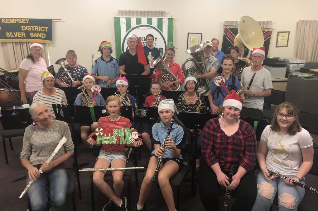 The Kempsey District Silver Band gets its Christmas bling on ahead of the Community Carols at the racecourse on Saturday, December 14