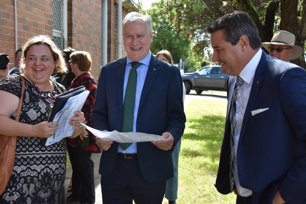 Cara Dale, Deputy Prime Minister Michael McCormack and MP Pat Conaghan