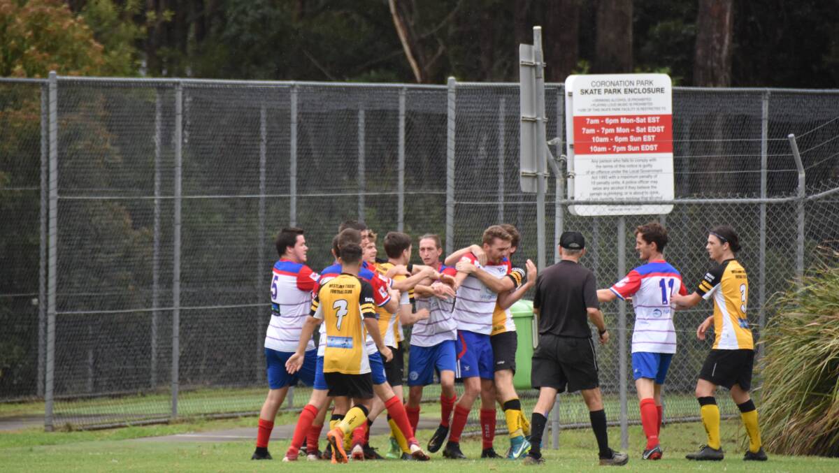 There was plenty of feeling in the Nambucca Strikers 1 v Westlawn Tigers 2 match
