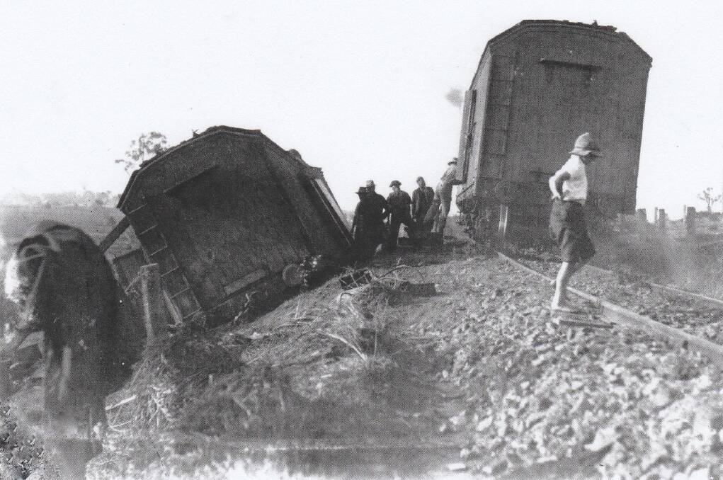 Thought to be the 1935 fruit train accident in the 1930s