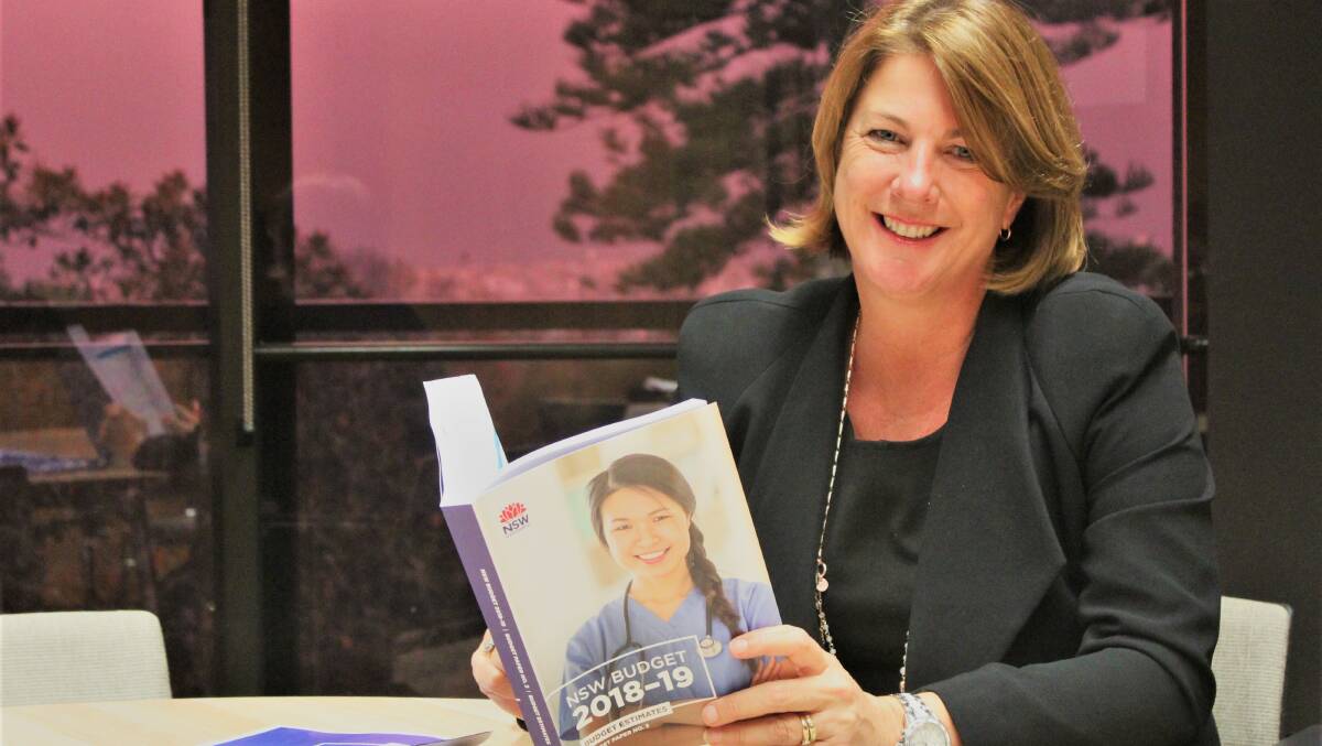 Local MP Melinda Pavey with today's Budget book