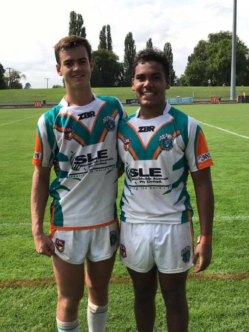 VALLEY CONNECTION: Bowraville Tigers' Jordan Moore and Ulysses Roberts have been standouts for the East Coast Dolphins under 16s