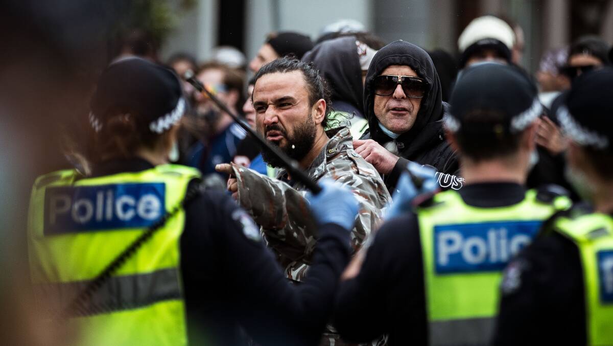 This week's lockdown protests in Melbourne have politicians on edge. Picture: Getty Images