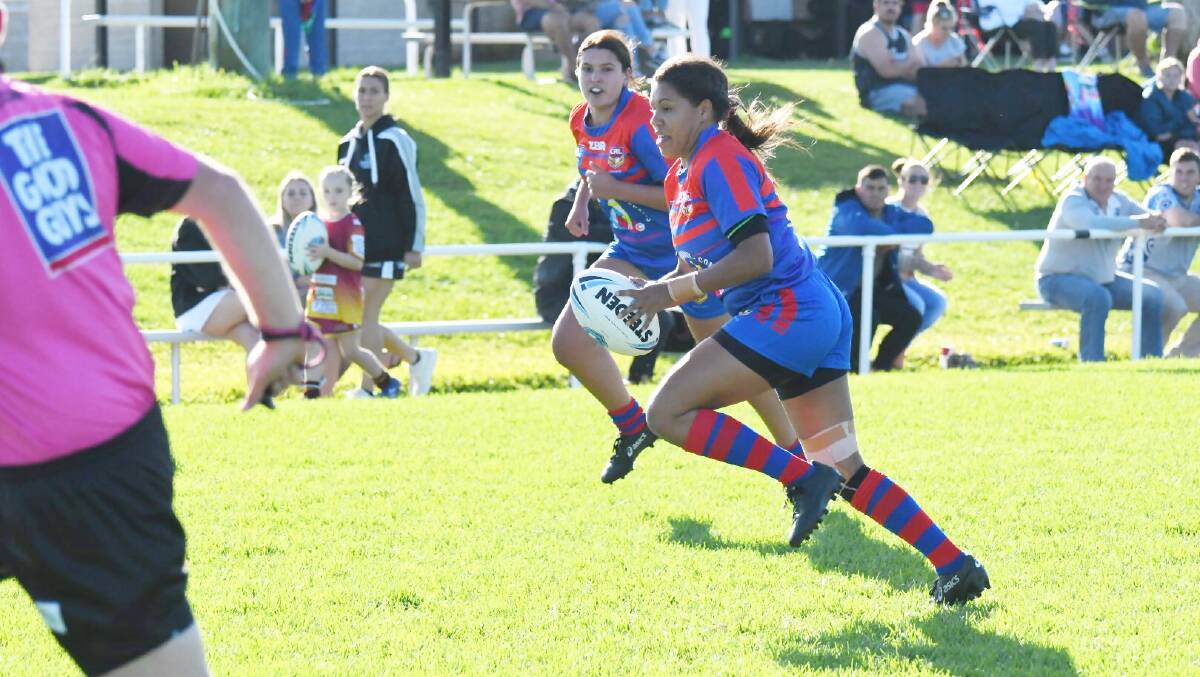 Back into it: Simone Smith in action for CRL Newcastle. Photo: supplied
