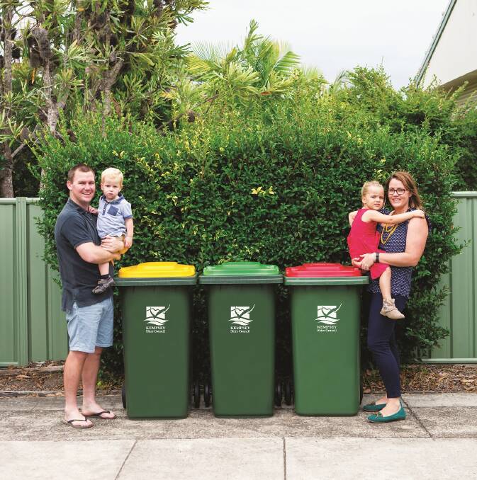 Disposing of waste in the red bin is more than twice as expensive as using the yellow
or green bins.