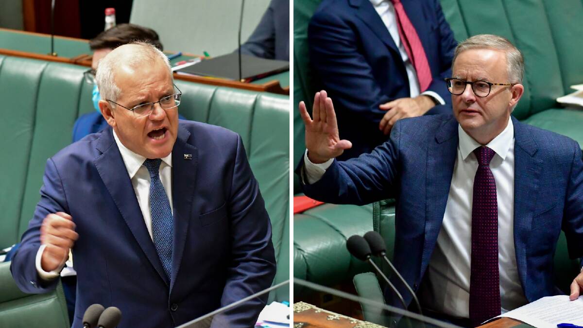 LEFT: Prime Minister Scott Morrison. RIGHT: Opposition Leader, Anthony Albanese. Pictures: Elesa Kurtz 