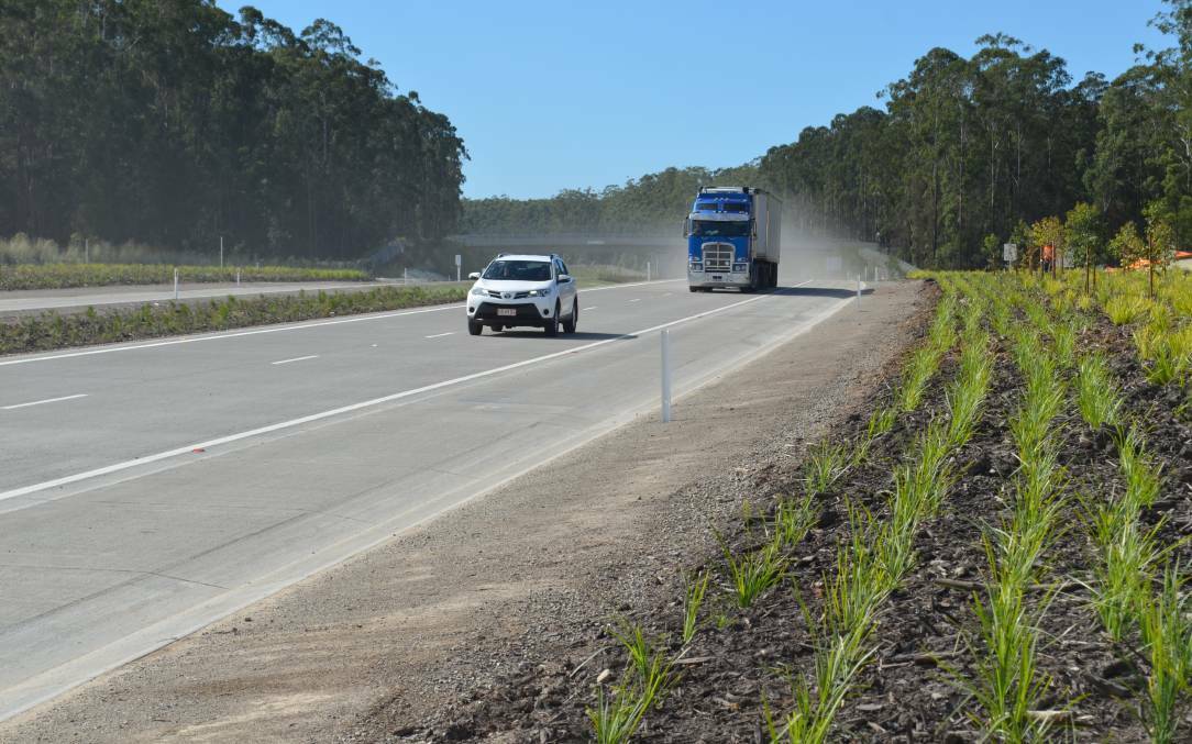 First drivers on the freshly-opened Frederickton to Eungai highway in May 2016, which bypassed the fateful Clybucca Bus Crash site. Photo: Vanessa Lahey 