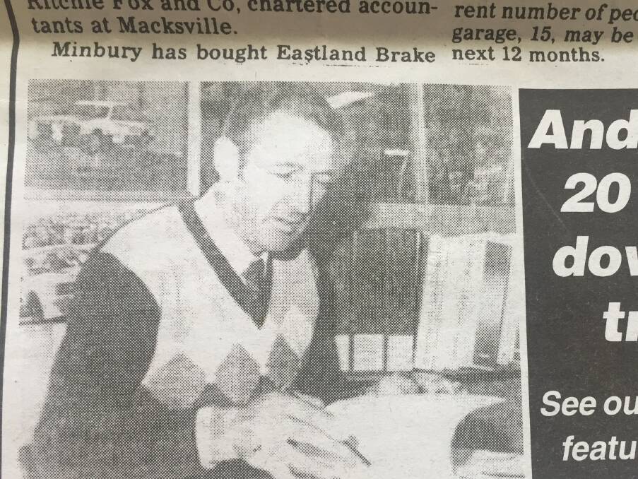 Ken Ainsworth in his first year at the Eastland Holden dealership