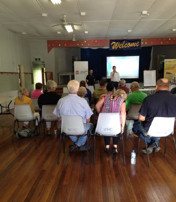 Informative: Interested landholders listen at the March field day. Information on all facets of rural living was supplied on the day. Photo: Supplied.