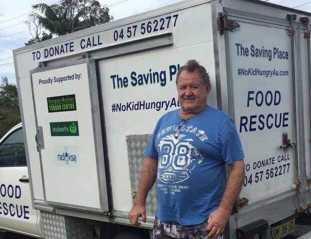 John "Snoozer" Elford, pictured in front of the chiller van he "sold" to No Kid Hungry AU (for 1 cent).
