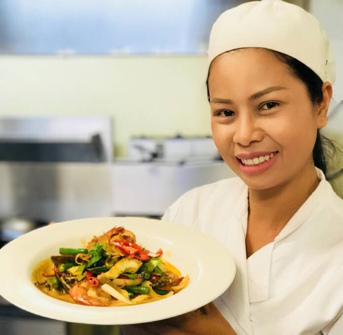 Masterful chef: Surajit Wang Wan or Minky as she is affectionately known, dishes up delightful authentic Thai cuisine at Minky's Thai Kitchen.