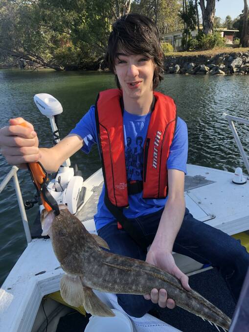 Flathead feat: There have been some terrific flathead about recently as Declan Treacy demonstrates with this nice fish from the Hastings River on a lure.