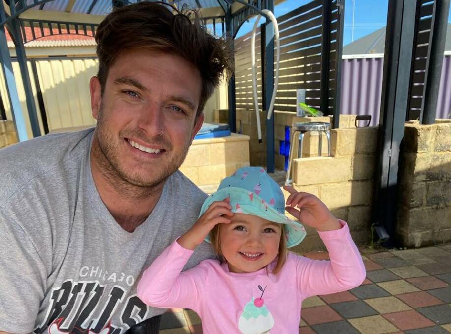 Kayne Buik said parenting his three-year-old daughter, Zara, has given him his spark back after a couple of years break from TikTok. Photo: Supplied.