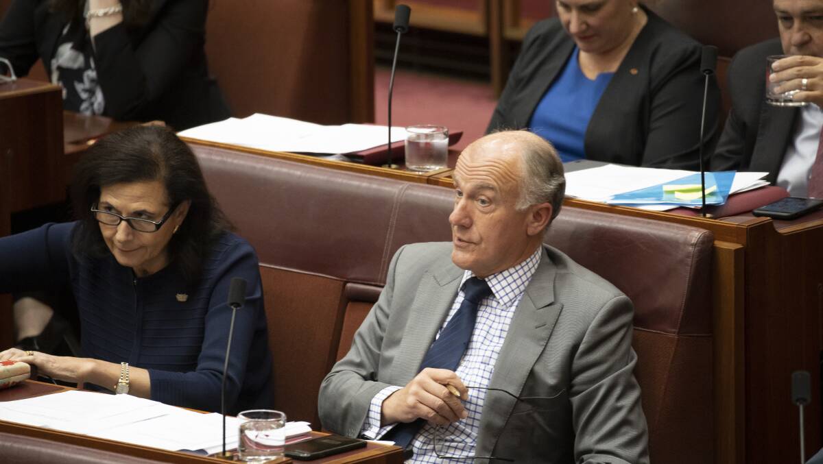 Liberal senators Eric Abetz and Concetta Fierravanti-Wells are both opposed to a repeal of the Andrews Bill. Picture: Sitthixay Ditthavong