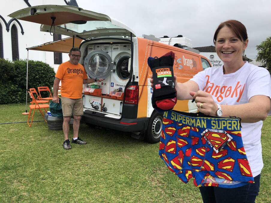 Recognition: Orange Sky service manager, Alison Neale inspired the community of Taree in 2018 to support a socks and undies drive; she is now the Orange Sky 'Good Guy of the Month' for December. Photo: Ainslee Dennis