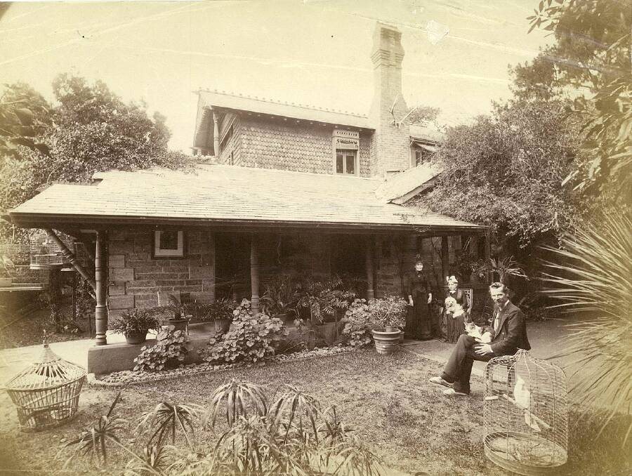 Architect John Horbury Hunt with family. Photo: State Library of New South Wales