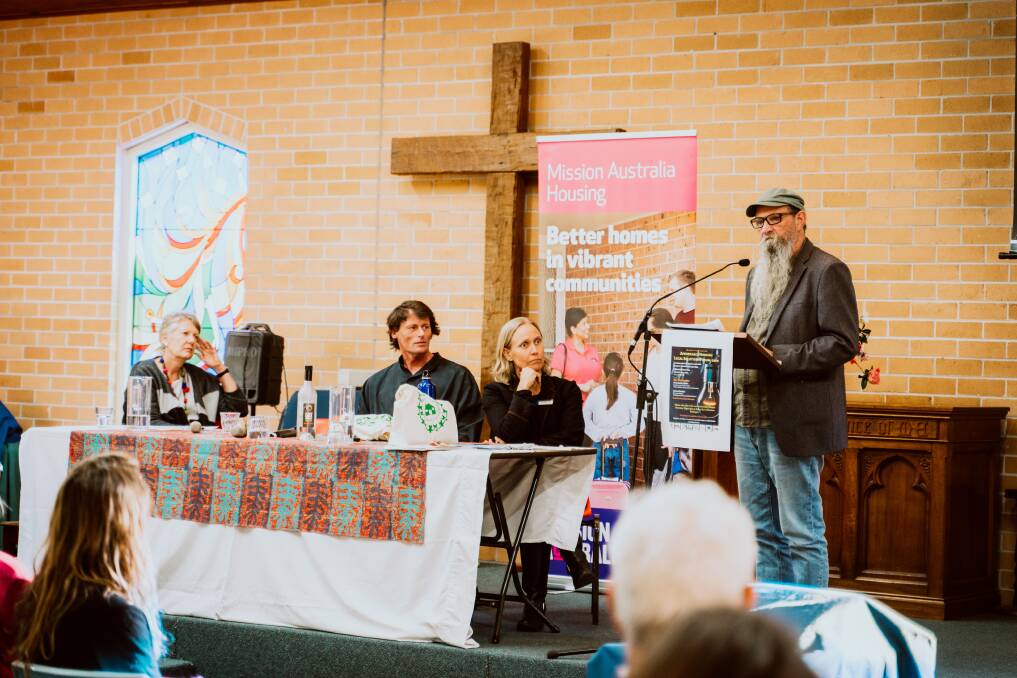 Panel session with Dr Gregory Smith. Photo Jay Black from And the Trees
