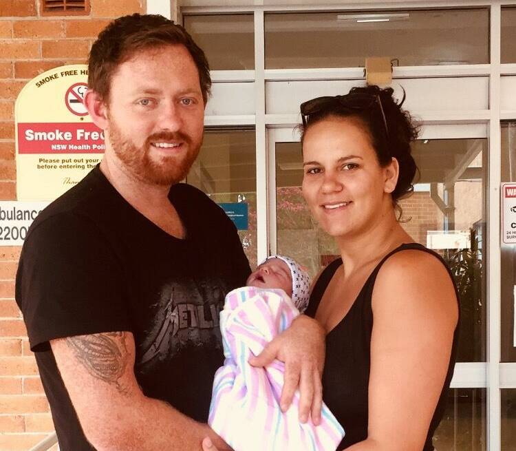 Zach McQueen and Shelly Joynson with new arrival Lukah Daniel Peter McQueen born January 30.
