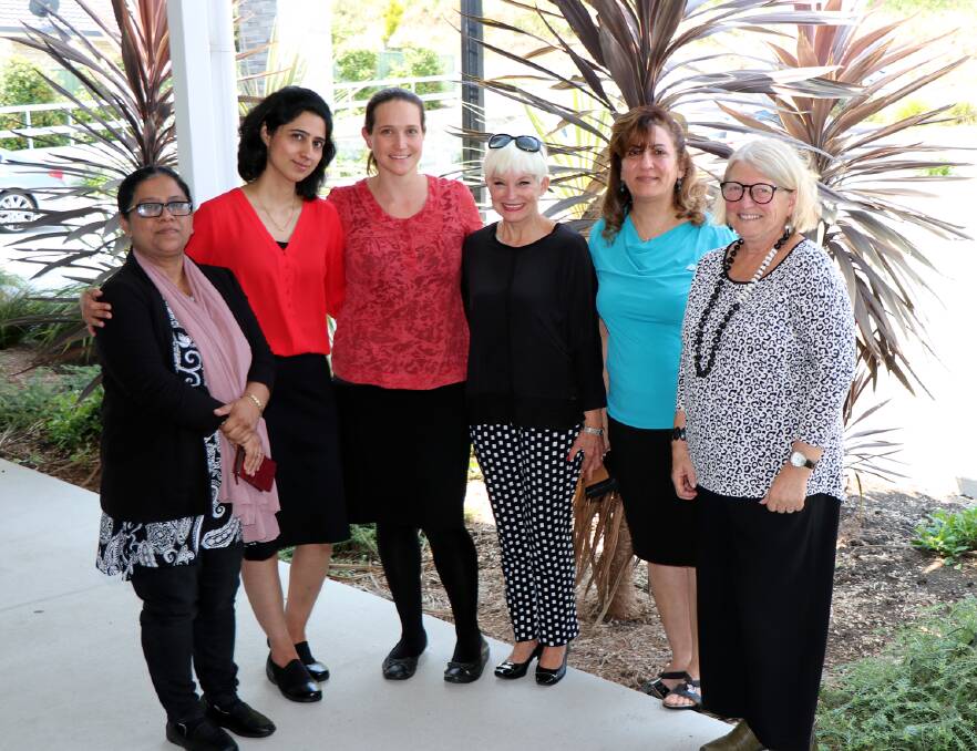 WELCOMED: The Seascape Medical Centre team comprising of Practice Manager, Wafaa Malek, supervising GP, Dr Belinda White, and new recruits, Dr Sadaf Hussain and Dr Mohsina Ahmed with myself and Marilyn Breen, Councils Coordinator Economic Development and Tourism. Photo supplied.